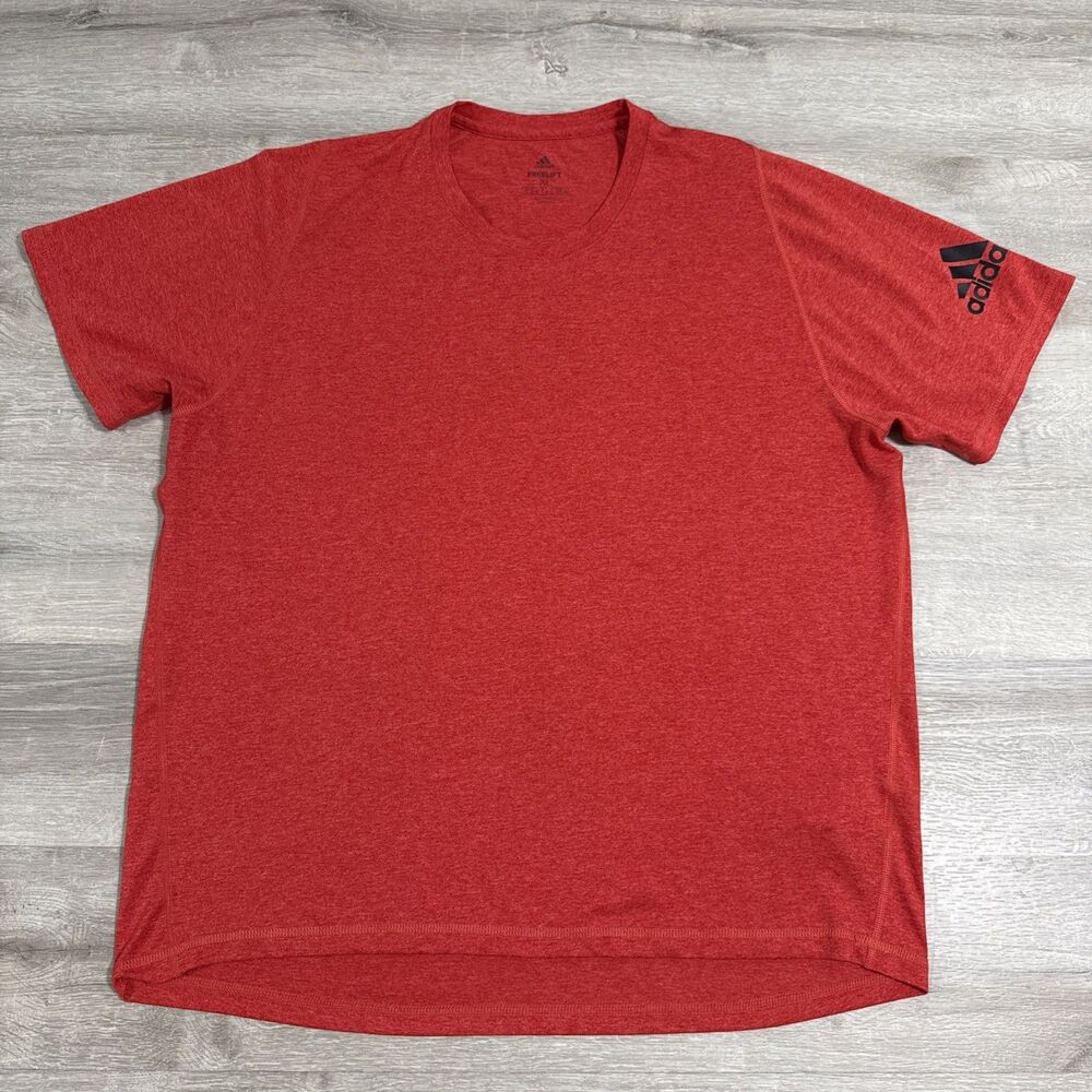 Adidas Shirt Men’s Red XL Climalite Freelift Stretch Athletic Performance Tee